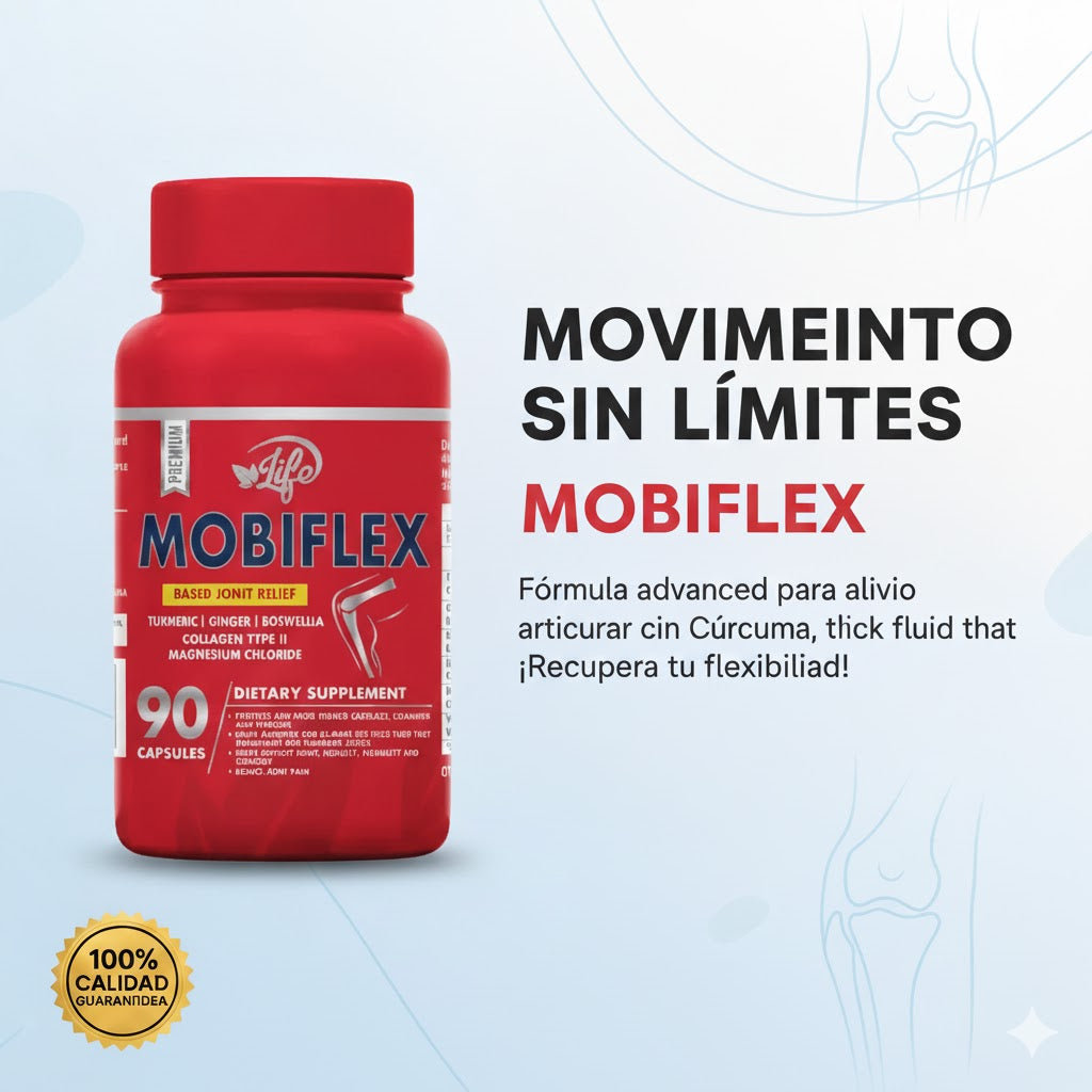 💪🌿 Mobiflex con Cúrcuma y Colágeno – Alivio Total para Rodillas, Codos y Espalda! 🦵❤️