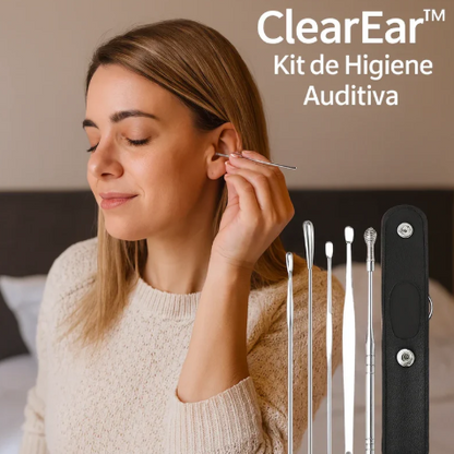 Kit Profesional de Limpieza de Oídos de Acero Inoxidable (6 en 1) | ¡Di adiós a los hisopos!