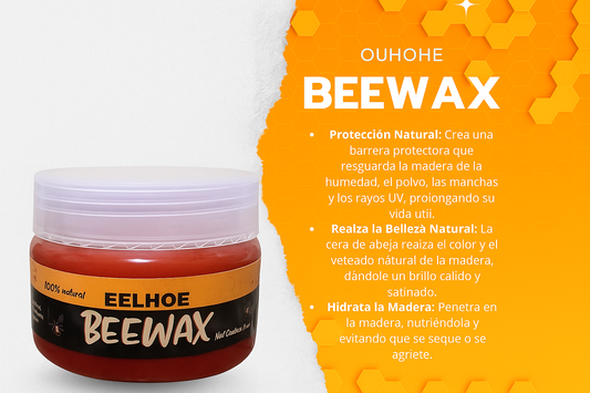 🚫💧 Adiós madera reseca — hola brillo y protección con cera de abeja EELHOE 🐝