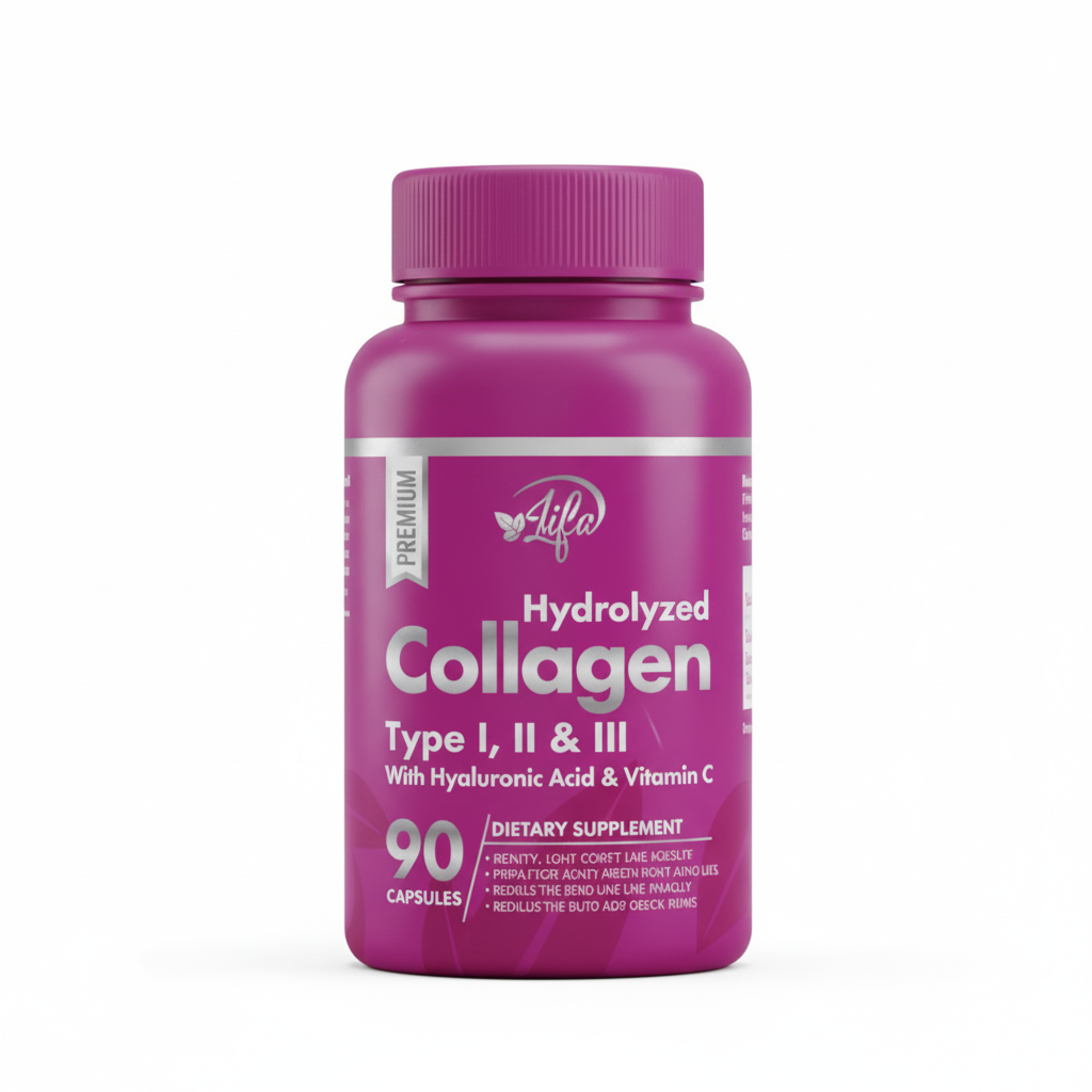 Dile Adiós a los Años. ⏰ Colágeno Hidrolizado Tipo I, II y III – Fortalece Piel, Cabello y Uñas 90 Capsulas de juventud🌟