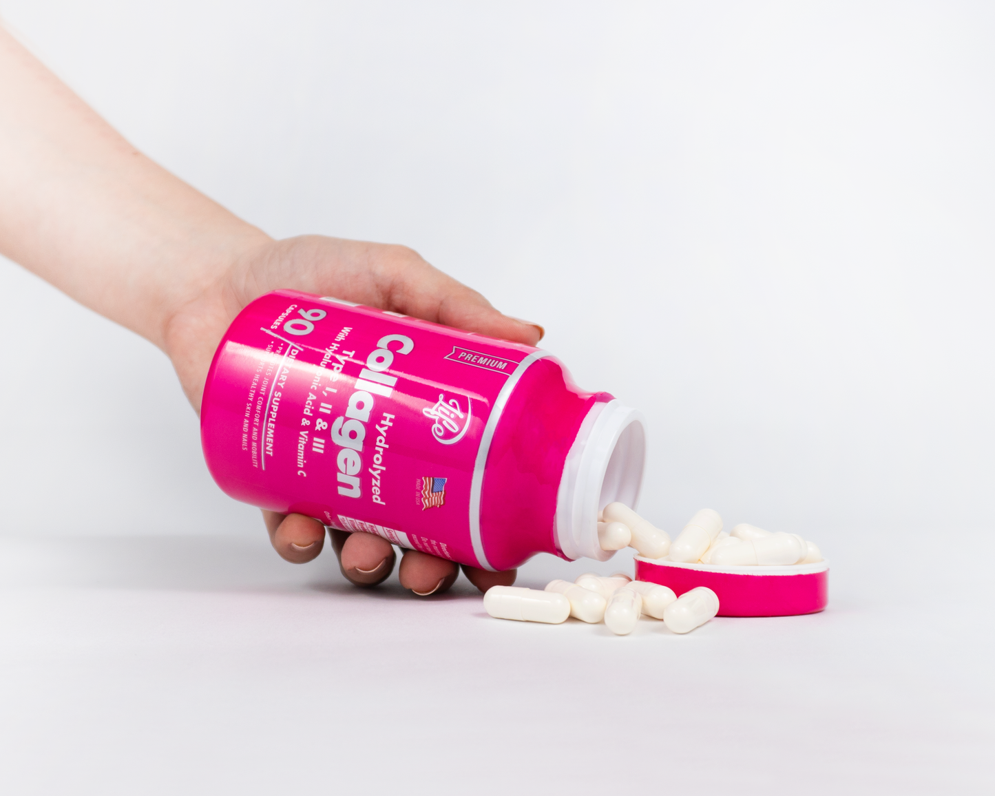 Dile Adiós a los Años. ⏰ Colágeno Hidrolizado Tipo I, II y III – Fortalece Piel, Cabello y Uñas 90 Capsulas de juventud🌟